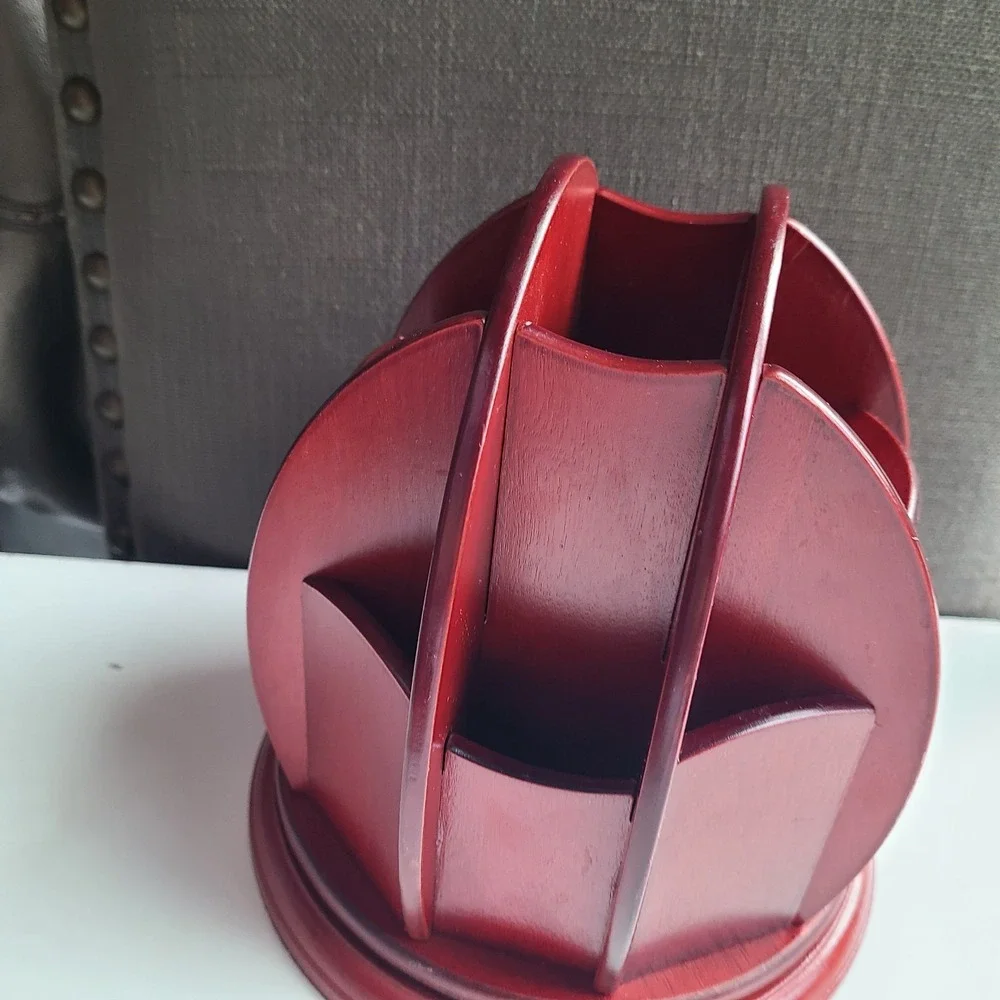 Berkshire Executive Rotating Desk Organizer in‎ Cherry Pencil Pen Holder MCM
